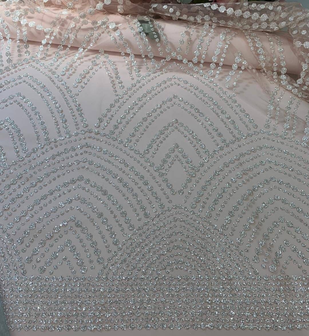 Glitter Wedding Mesh Fabric by the Yard Fabric Lace Bridal Tulle Fabric ...