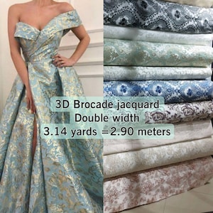 21 colors 3d brocade jacquard  fabrics 3d Texture rose brocade fabric Silver flowers fabrics  Floral jacquard fabric Width 59 inc  jacquard