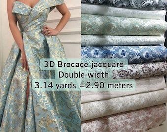 21 colors 3d brocade jacquard  fabrics 3d Texture rose brocade fabric Silver flowers fabrics  Floral jacquard fabric Width 3.14 yd  jacquard
