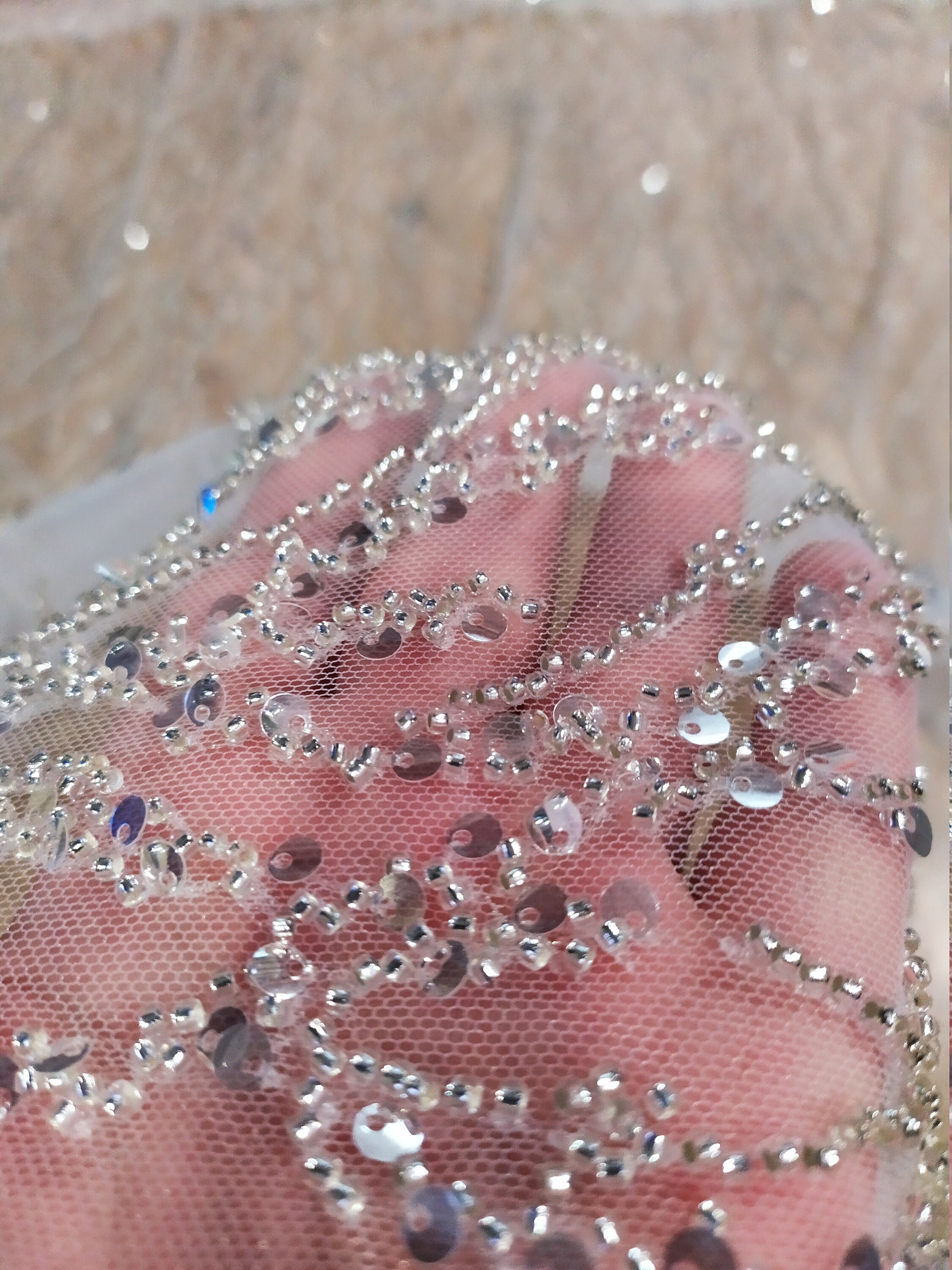 tulle with beads