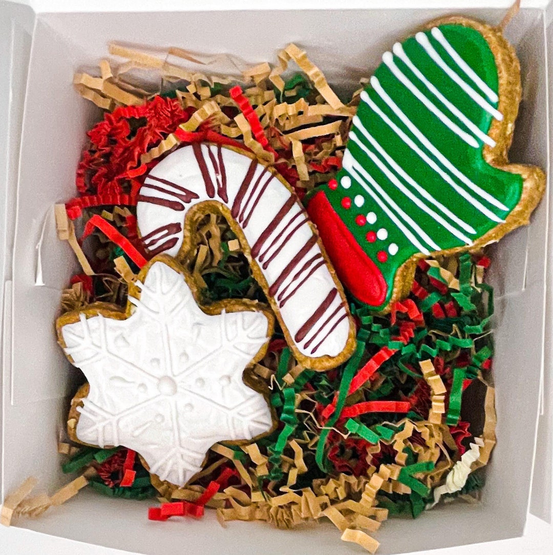 Dog Christmas Cookie Bundle Dog Treat Bundle Holiday Dog Etsy