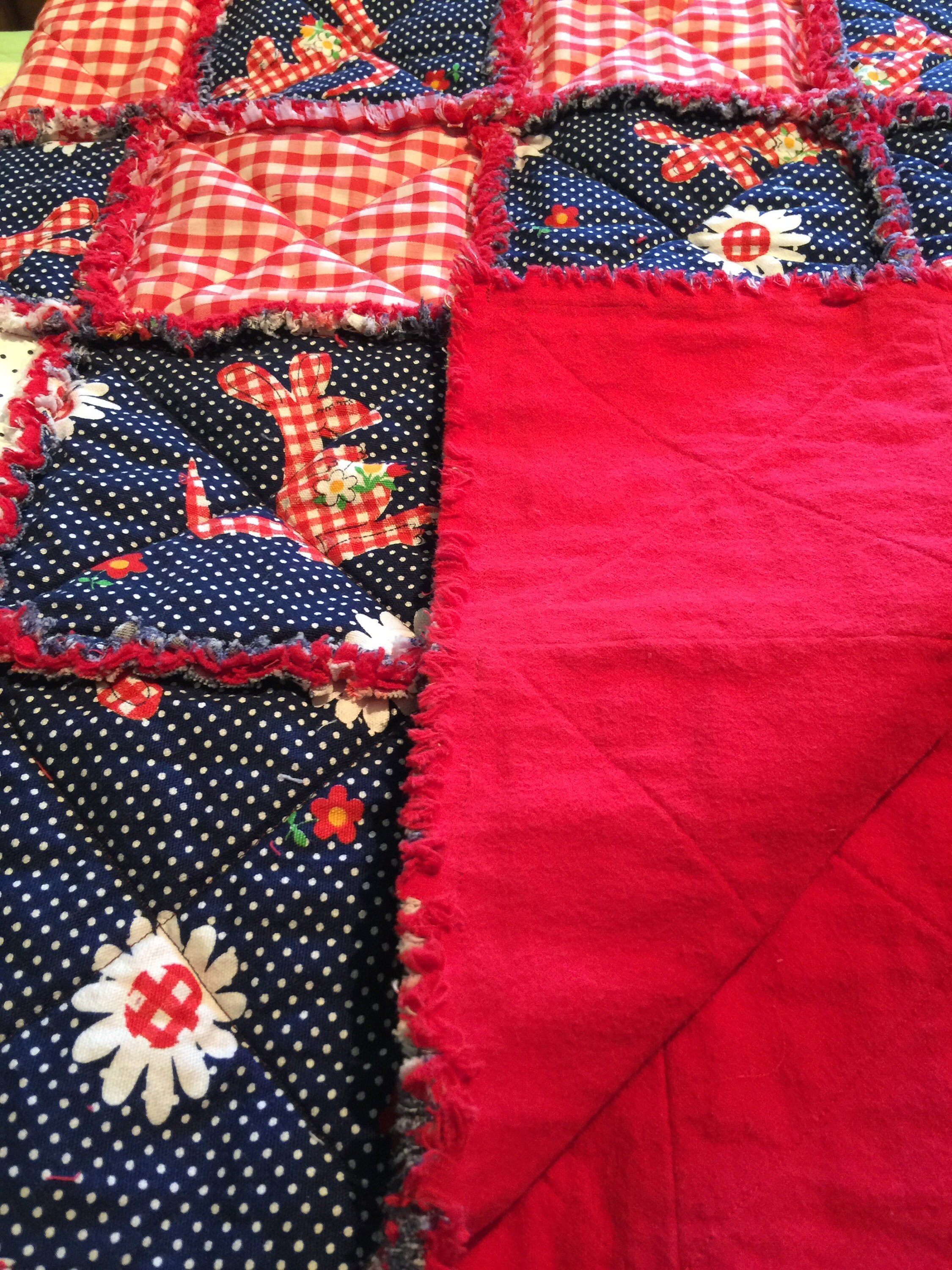 Twin Size Rag Quilt Etsy