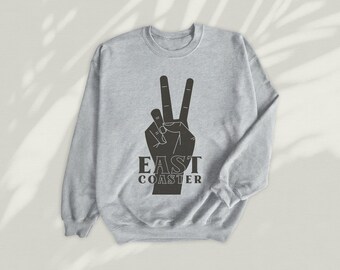 East Coast Crewneck Sweatshirt | Beach Hoodie| Fall Sweatshirt | East Coast Hoodie | Minimalist East Coast Sweatshirt