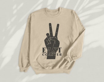 East Coast Crewneck Sweatshirt | Beach Hoodie| Fall Sweatshirt | East Coast Hoodie | Minimalist East Coast Sweatshirt