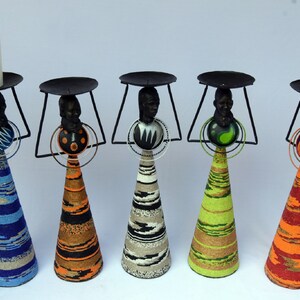 Beaded candle holder