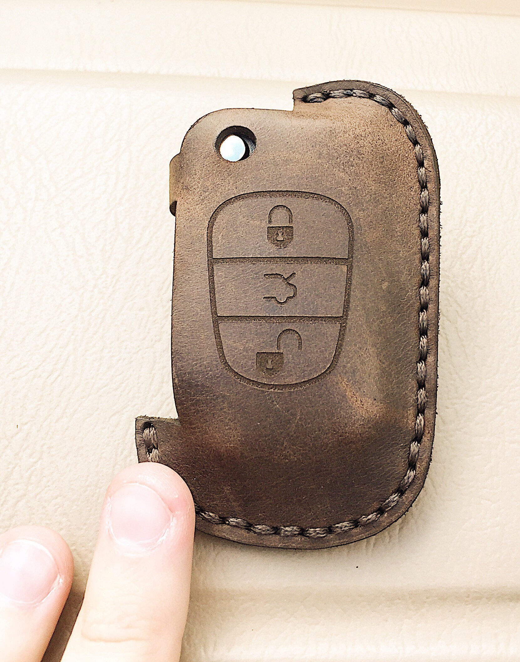Car key holder case hyundai leather accessories Keyless Etsy