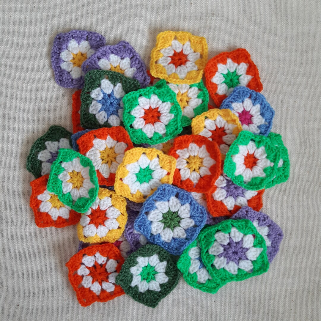 36-crochet-granny-squares-handmade-colorful-motif-7-cm-2-3-4-inch-etsy