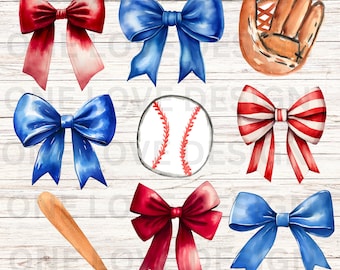 Rote und Blaue Baseballbögen | Braves Baseball | Sommer Baseball, PNG Datei