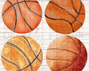Baloncesto en acuarela PNG / Baloncesto por sublimación / Equipo de baloncesto