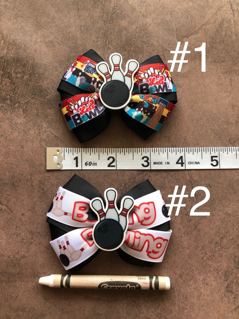 Bowling hairbow,Bowling League Hair Bow,Bowling Team Hairbow,Bowling Bows,Team Spirit Sport Bow