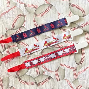 St Louis Cardinals Binky Clip,St Louis Cardinals Pacifier Clip,Cardinals Baseball Baby Shower,Cardinals Baseball Baby,Cardinals Nuk Holder