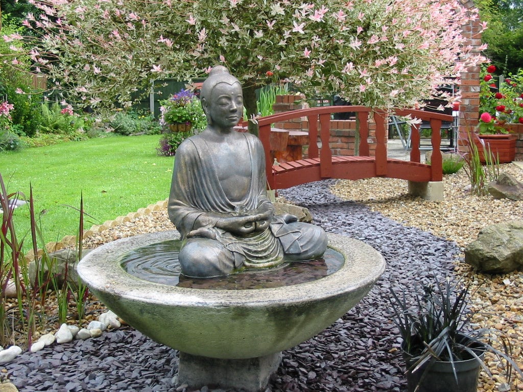Stone buddha water feature fountain garden ornament Etsy