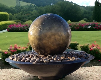 New Product-extra large Riviera water bowl with sphere garden feature fountain