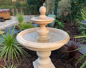 large bowled regis fountain in sandstone