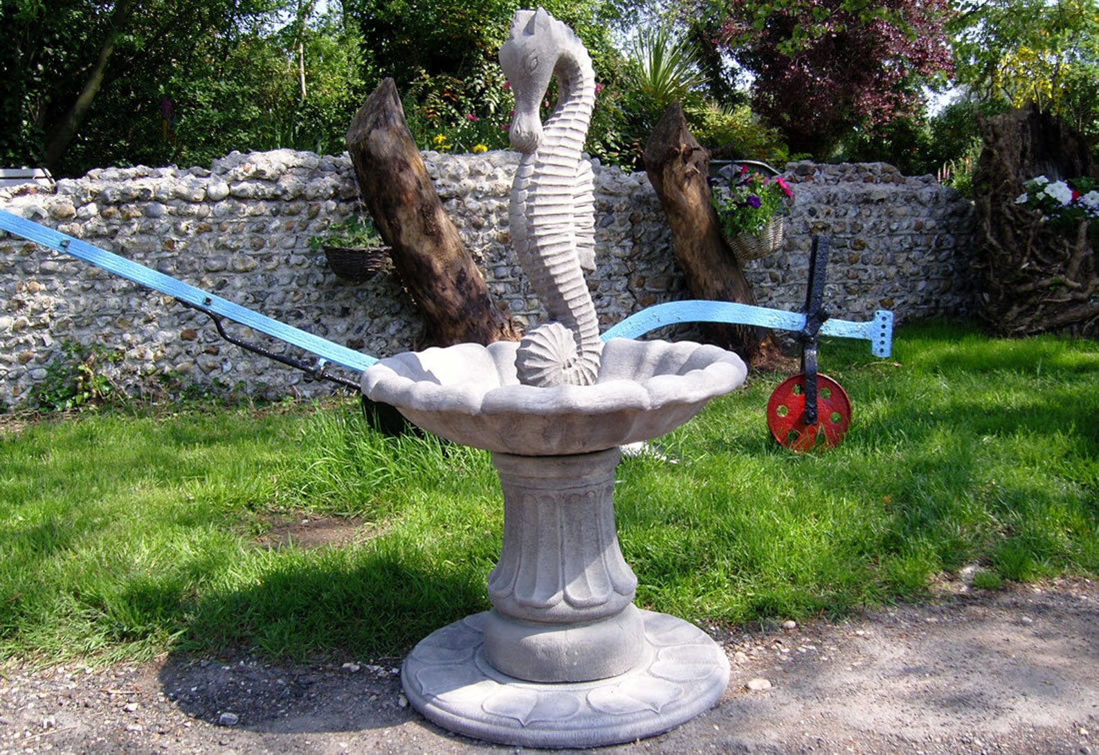 Seahorse bird bath Etsy