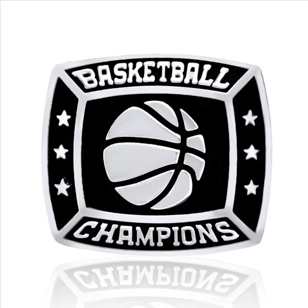 Basketball-Meisterschaft Ring / Silber Ton / Basketball-Ring, Sportring, Basketball-Award, Basketball-Erkennung, Basketball-Geschenk