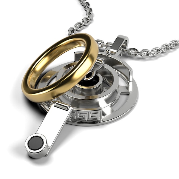 Colgante para anillo de bodas / *Plata u oro* / Collar para anillo de bodas, soporte para alianza de bodas, colgante de recuerdo, pieza de joyería artística