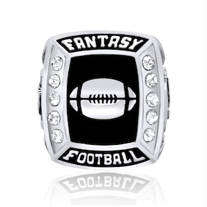 Fantasy Football Championship Ring / Silver Tone / Football Ring, Sports Ring, Football Award, Fantasy League Ring, Fantasy Ring