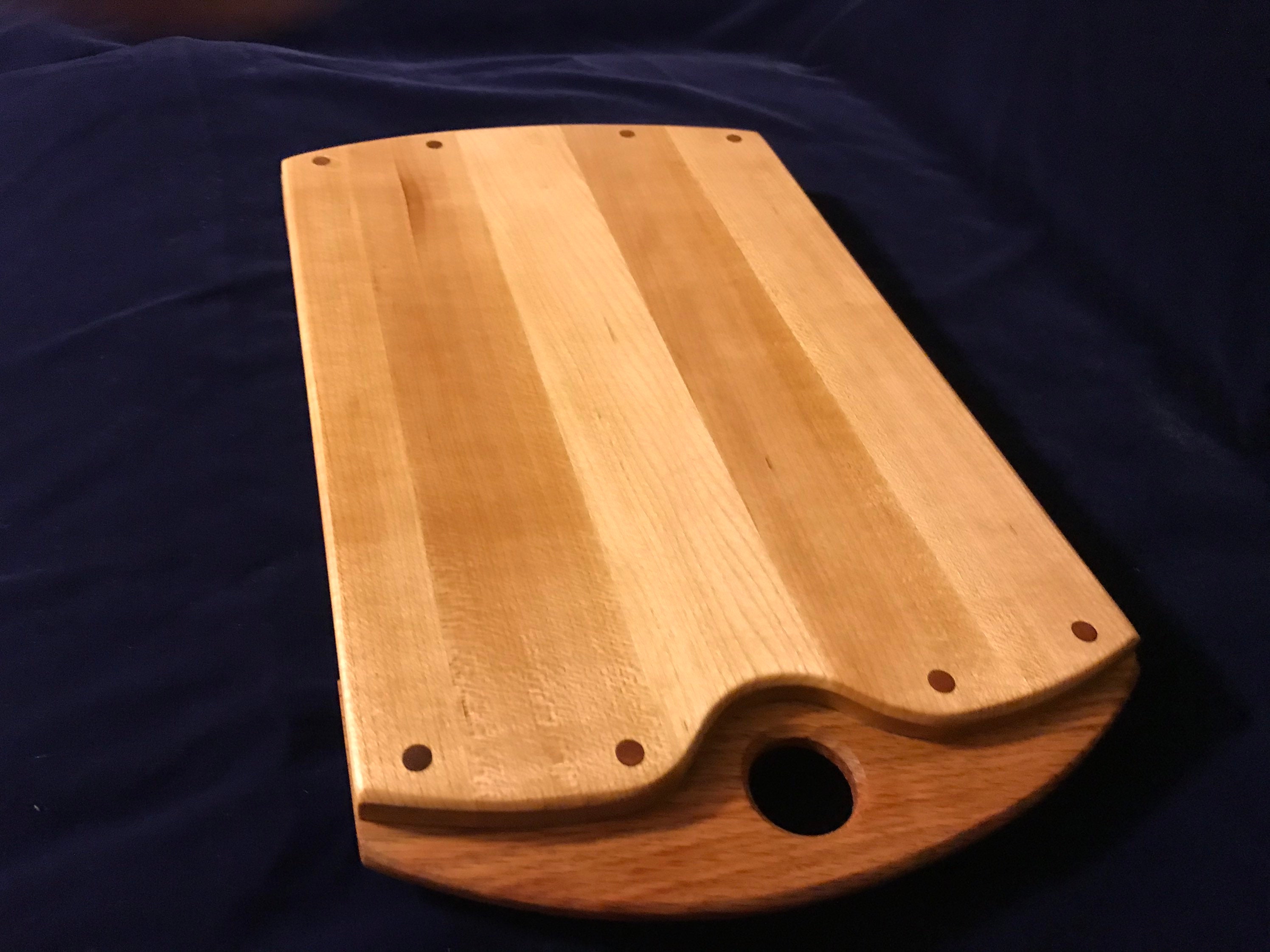 Tablas de corte de madera de arce y roble con mango Etsy