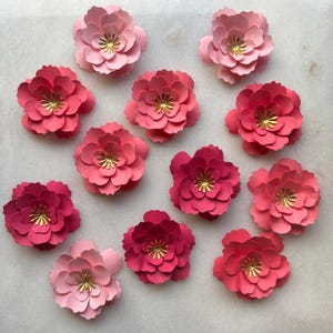 12 paper flowers