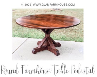 Woodworking Table Base Plan, Woodworking Plan, How To Tutorial, Instant Download, Pedestal Base, Plans To Build A Table Base