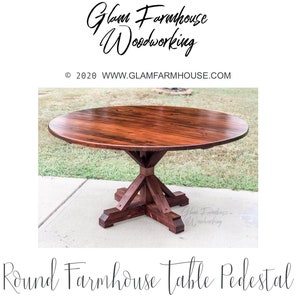 Woodworking Table Base Plan, Woodworking Plan, How To Tutorial, Instant Download, Pedestal Base, Plans To Build A Table Base