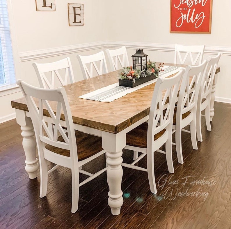 Handmade Farmhouse Dining Table READ DESCRIPTION on SHIPPING Etsy