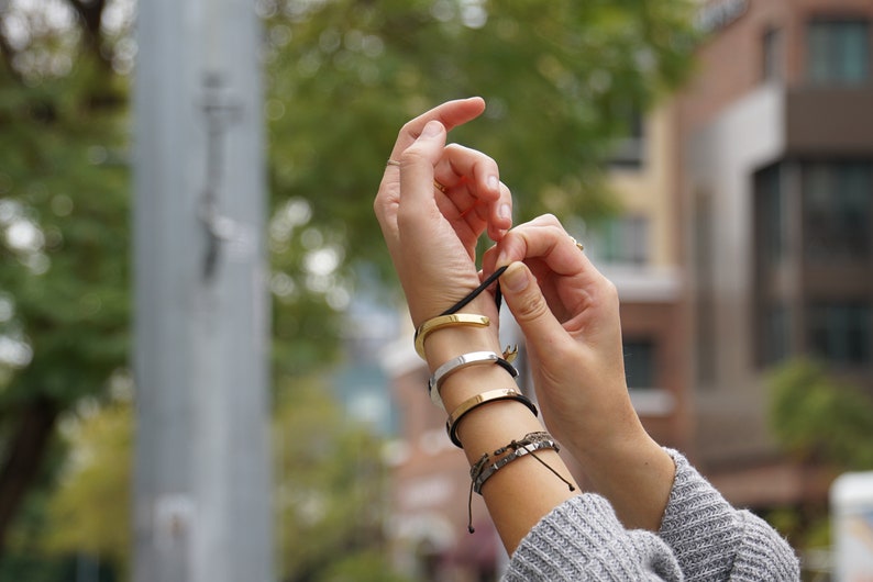 Silver Cuff Bracelet TUCK