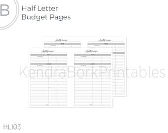 Budgetbilagor med halvt brev - Utskrivbara bilagor (HL103)