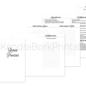 B6 Slim Review and Routine Inserts Printable Insert B6S001 - Etsy