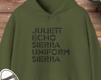 Militärt alfabet Jesus-luvtröja, fonetiskt alfabet kristen Jesus-luvtröja, veterantröja