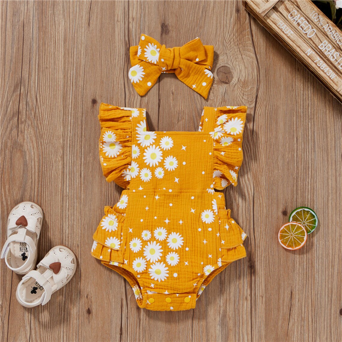 Romper Daisy Baby Girl summer Toddler kids baby clothes Etsy
