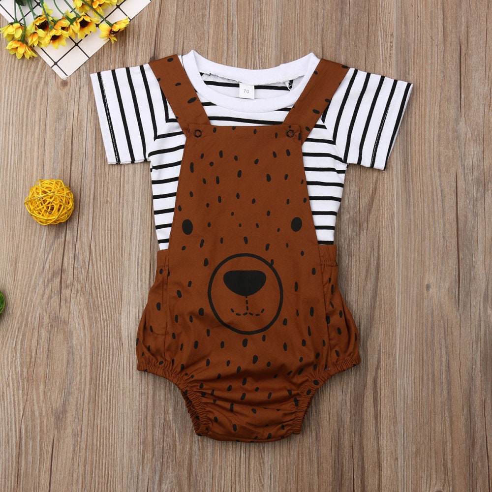 Baby Bear Overalls Lovely Baby Clothes Set Kids Clothes Etsy