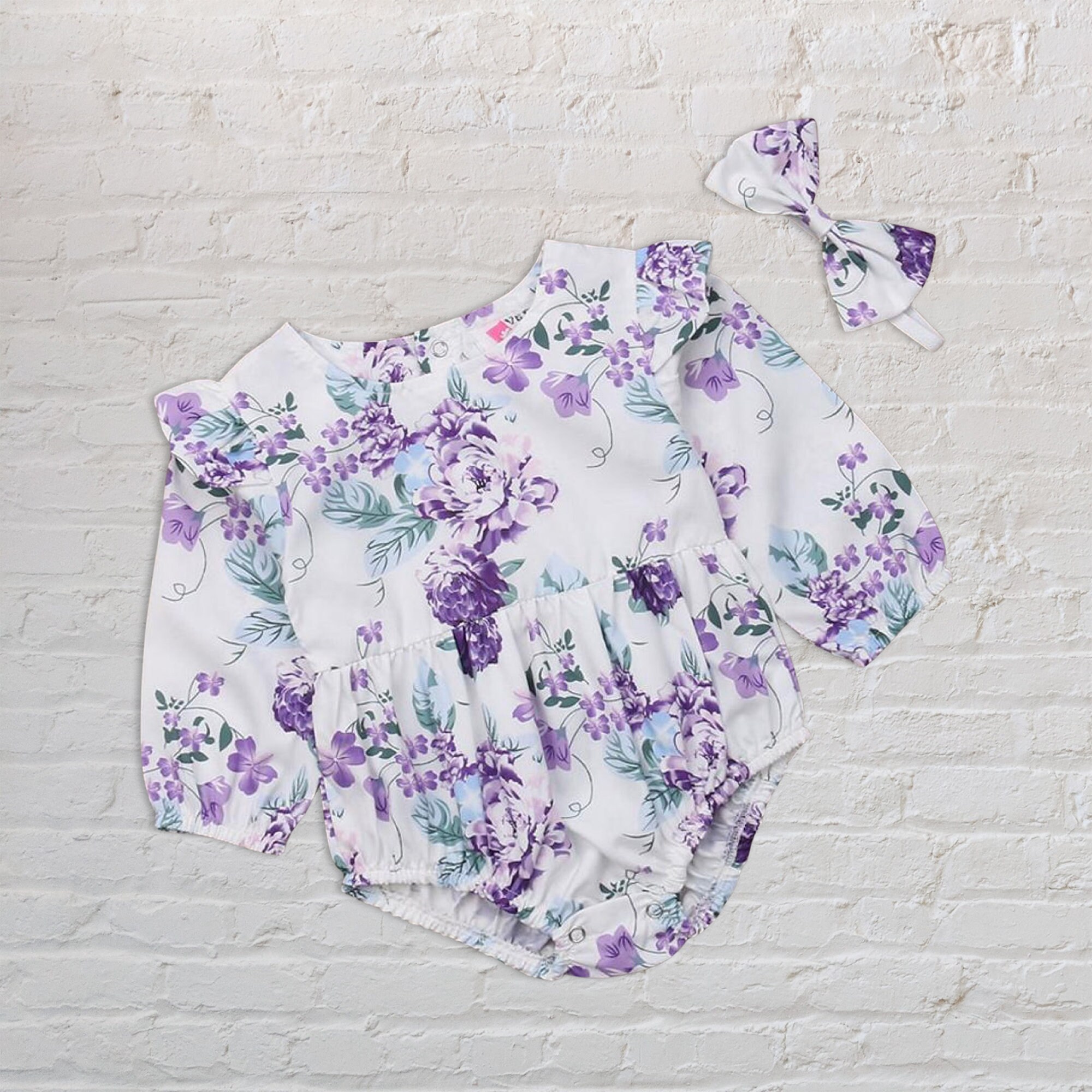 FREE SHIPPING Newborn Baby Girl Clothes Purple Flower baby Etsy