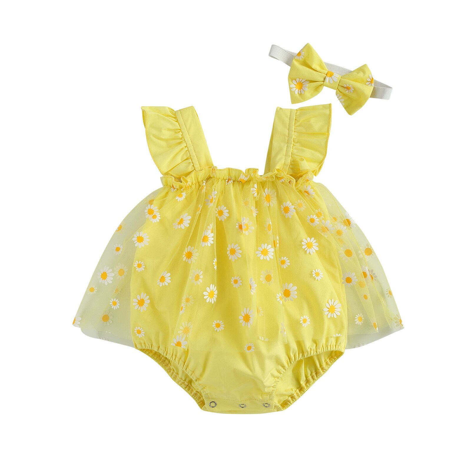 Flower Baby Romper Daisy Flower Romper Baby Girl Valentine Etsy