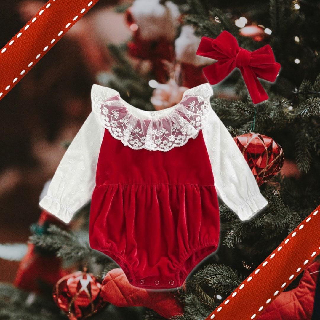 Christmas Girl Outfit, Christmas Baby Romper, Christmas Baby's Girl