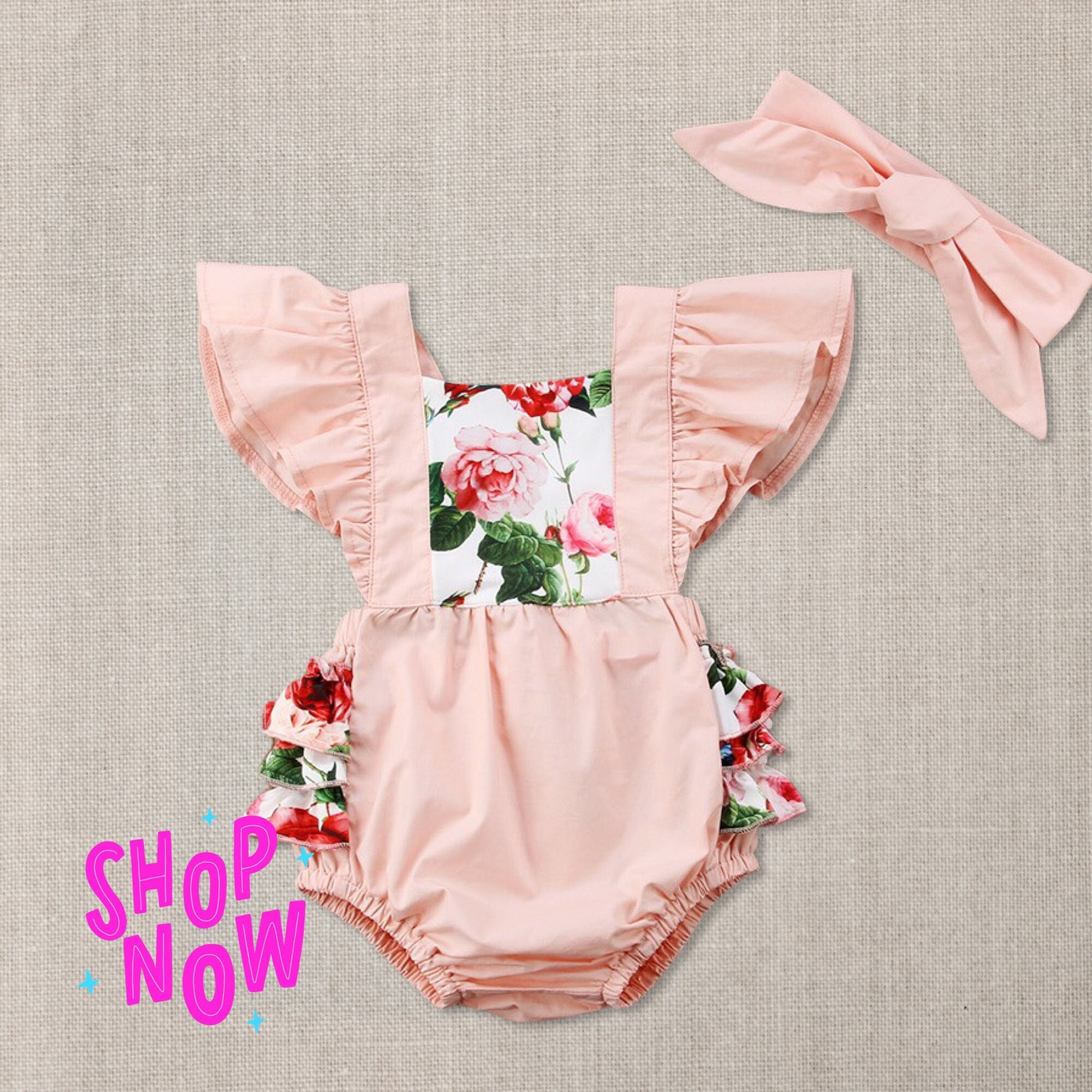 Baby Spring Outfit Girls Spring Romper Girls Spring Dress | Etsy