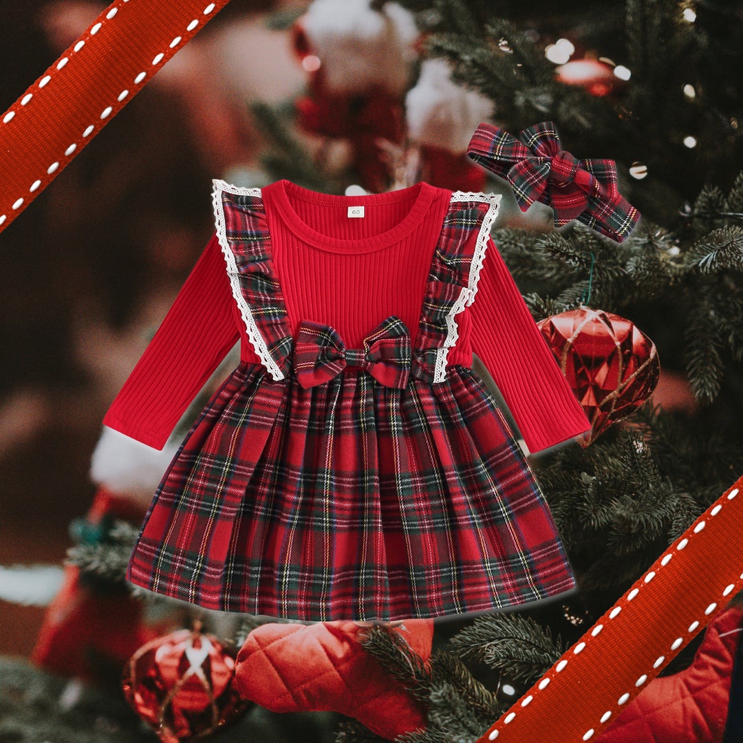 Christmas Girl Dress Long Sleeve Baby Santa Newborn Xmas Red Etsy stylish-toddler-girl-stylish-baby-clothes-neutral-baby-clothes