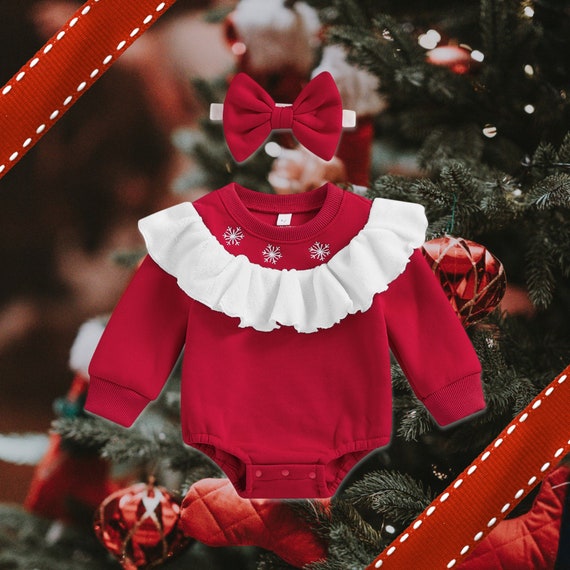 Red christmas sale romper
