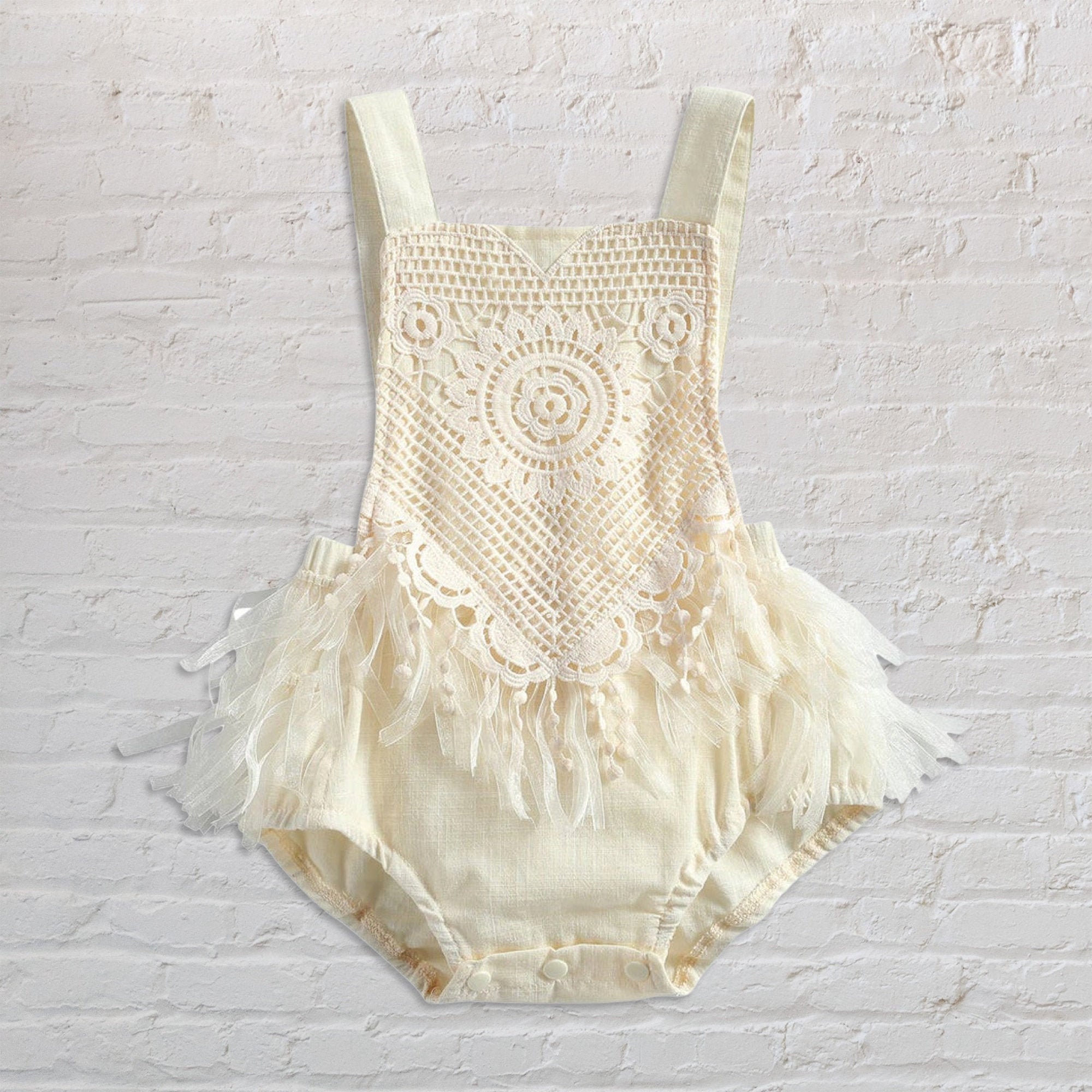 FREE SHIPPING Boho chic baby girls outfit Rustic wedding baby Etsy