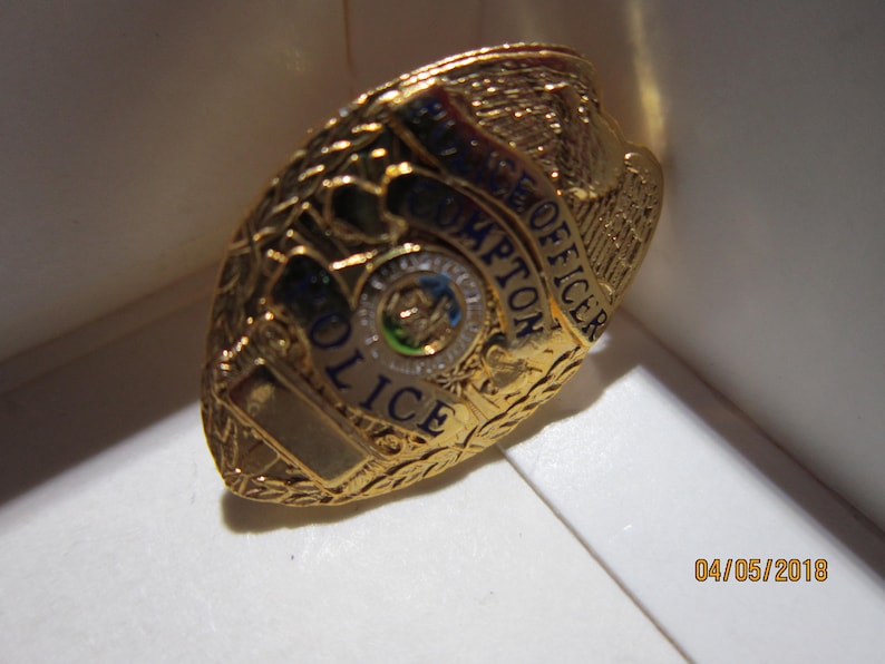 COMPTON Police Officer 1 miniature Badge Hat Lapel Pin Tie Tac California