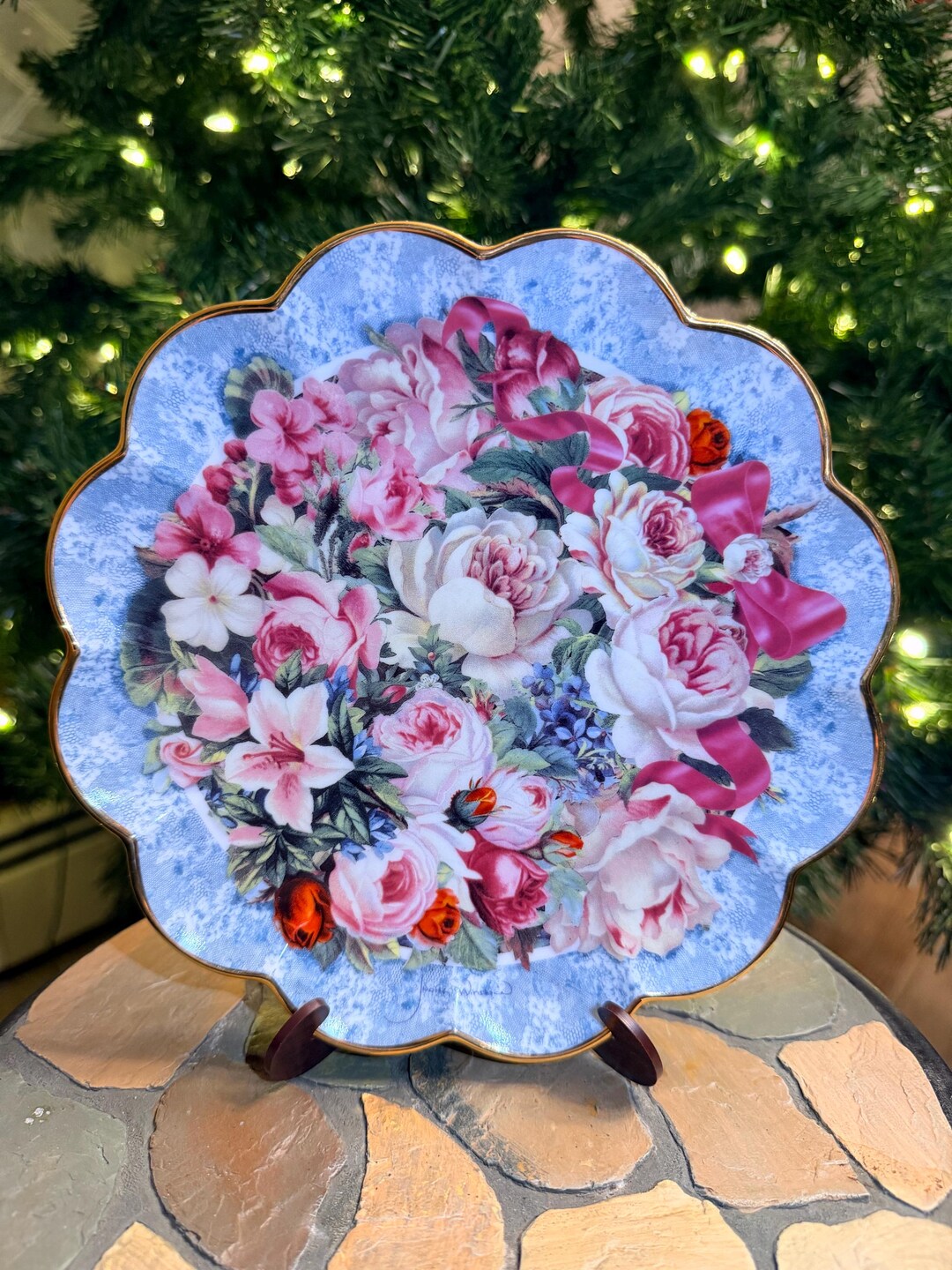 Collector Roses Franklin Mint Rhapsody of Roses Collector Plate, 8