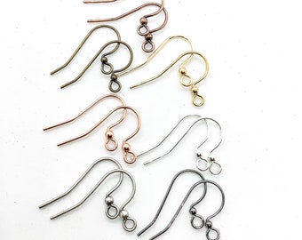 5 Pr., SIMPLI Ear Wires, French Hook, 2mm Ball, 7 Finishes