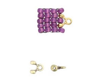 4 Pcs. ALONA, Bead Ending or Clasp Connector, for 8\O & Other Seed Beads, Cymbal Metal Elements,