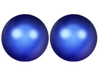 Iridescent Dark Blue Swarovski 5810 Crystal Pearls - 3, 4, 6, 8, 10mm