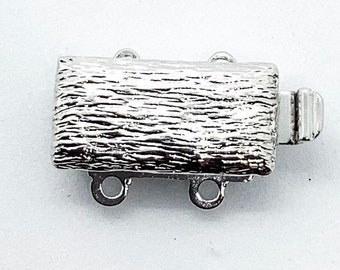 Claspgarten Shimmer, 2-radigt armbandsspänne, Äkta rodiumplatta