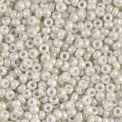 8/0 Miyuki Seed Beads 10 G, Pearl Ceylon 591, Ivory Ceylon