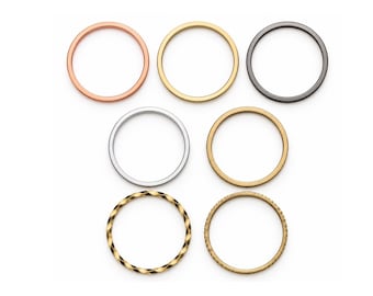 20mm Circle Connectors, Smooth Textured or Ribbed, Round Jewelry Links, Earring & Pendant Findings, 2 Pieces