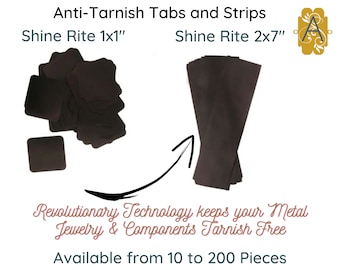 Shine-Rite, ANTI-TARNISH Tabs or Strips, 1x1"tabs or 2x7" strips, Order from 10 to 200 Pieces