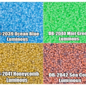 11/0 Miyuki Delica Perlen, DB2039, DB2040, DB2041, DB2042 - 5g, 10g